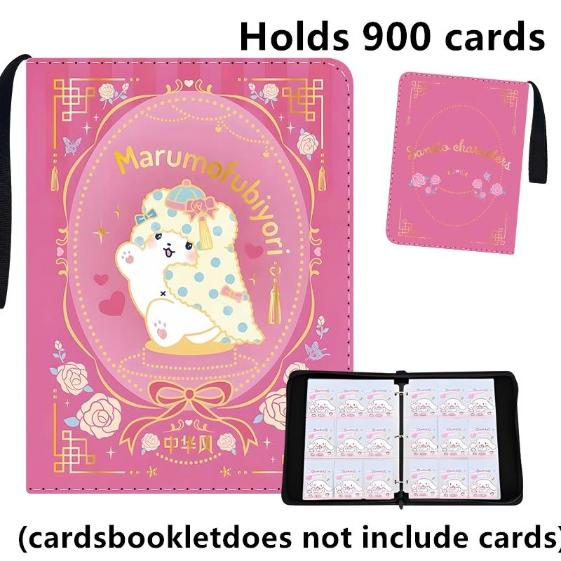 400/900pcs Sanrio Card Album Book Folder 4/9 Card Slots Collections Zipper Double Pocket Zipper Card Binder Holder