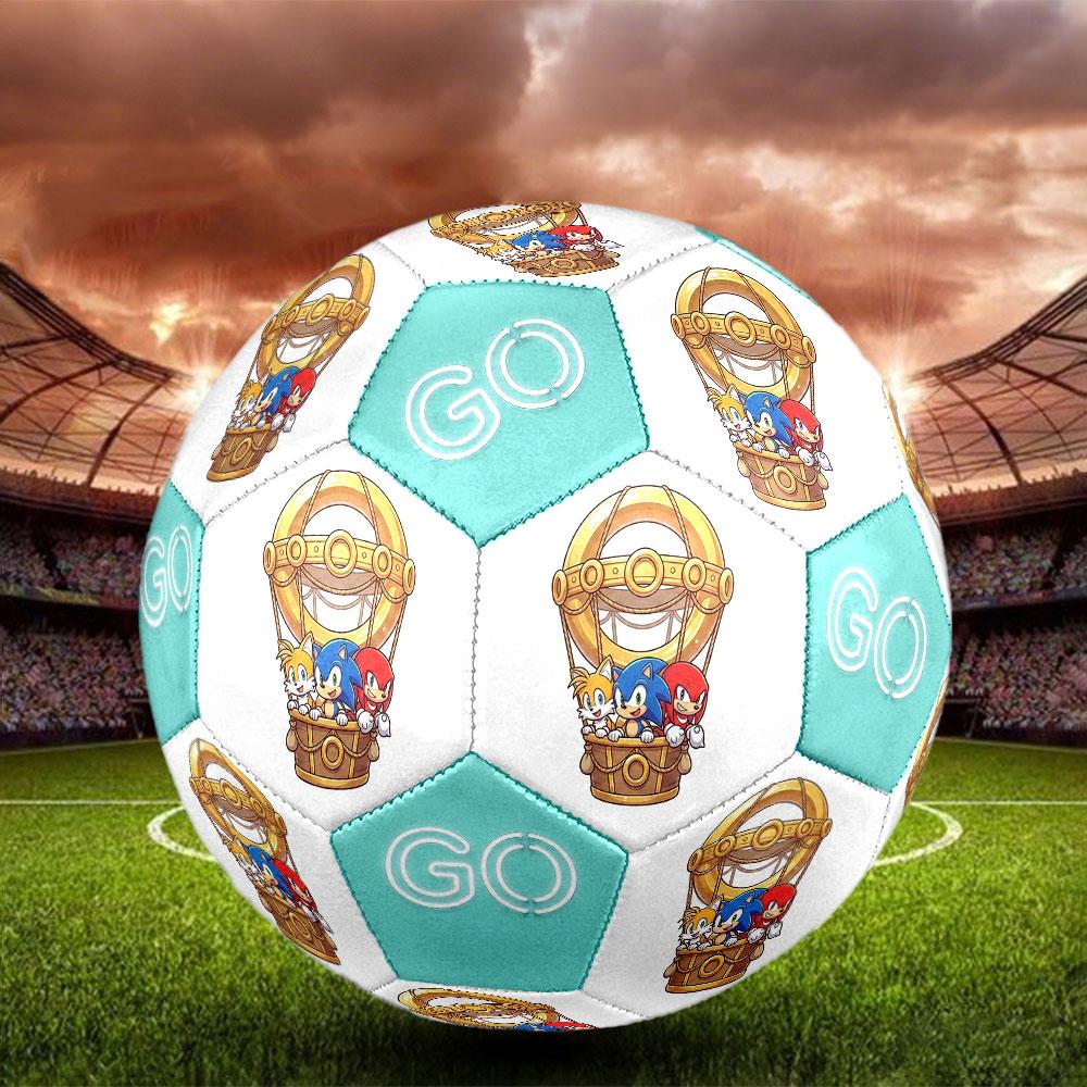 1pc Sonic the Hedgehog Soccer Ball Size 5 Indoor Soccer Ball Fashion Colorful Backyard Game - Great For Sports Fans Gift HE55