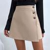 G2 Women's European & American INS Hot Selling High Waist A-Line Hip-Wrapping Black Skirt