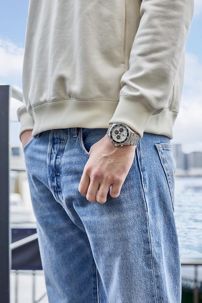 ORIENT Mako SOLAR PANDA Solar Panda Сделано в Японии Внутренняя гарантия Белый Серебристый [Orient] Производитель RN-TX0203S Мужские