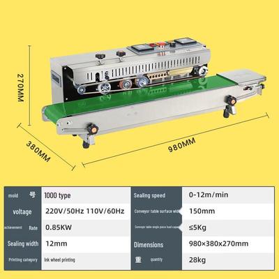 Zhishi FR-1000 Запайщик непрерывного действия с печатным колесом