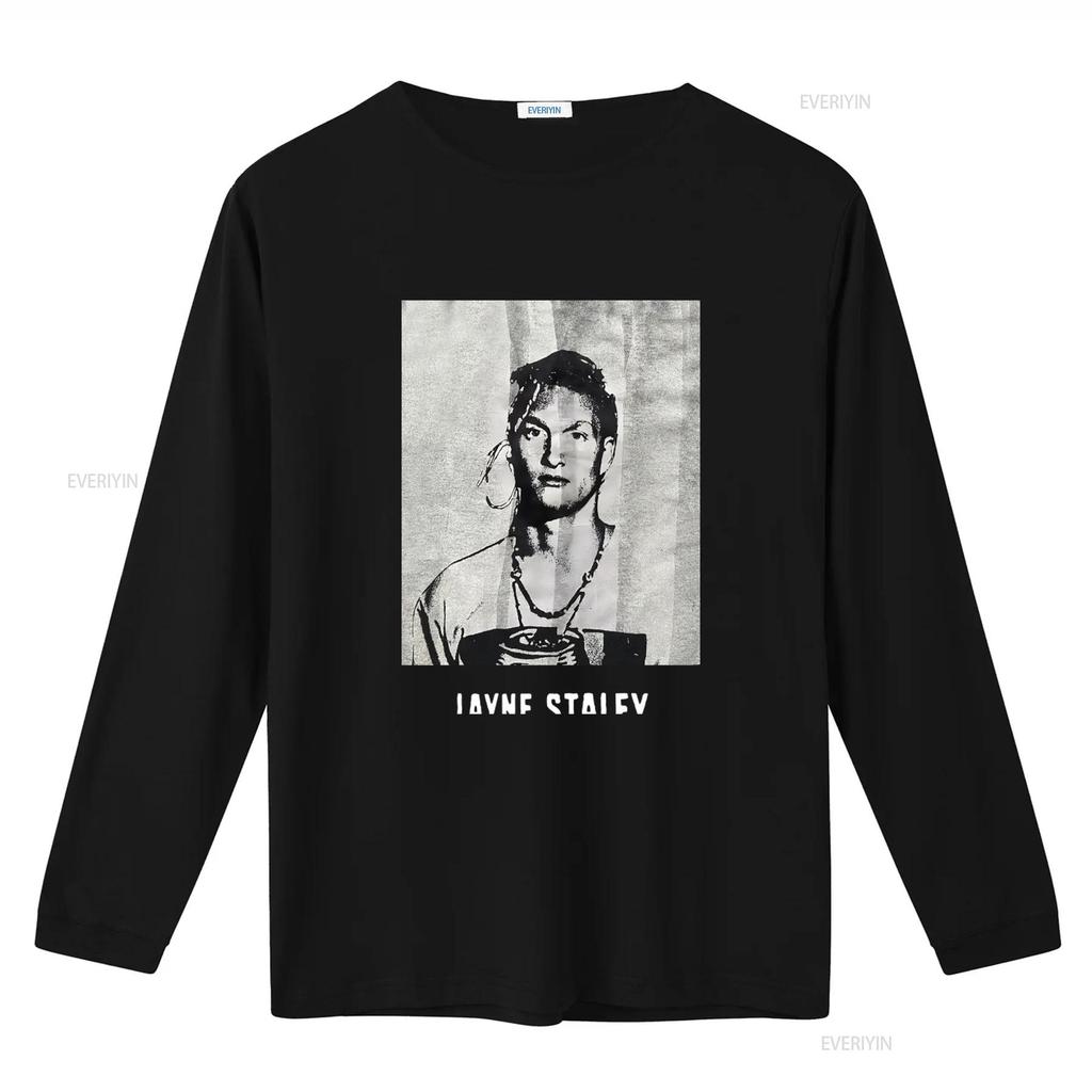 Alice In Chains Layne Staley Футболка Рок-группа Дизайн-трибьют Посадка Американский стиль винтажный Стиранный Растянутый Мягкий мужской Унисекс