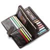 CONTACT'S Genuine Leather Wallets For Women Long Purse Card Holders Hasp Women's Clutch Wallet For Cell Phone