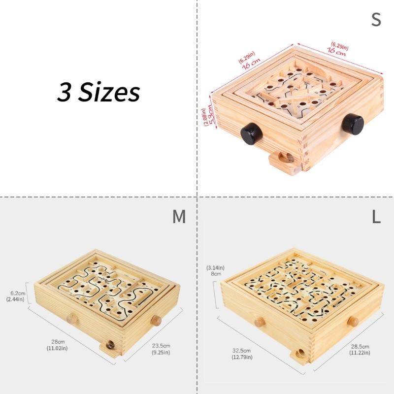 Educational Maze Puzzle Game Toy For Adult and Kids Concentration and Balance Skill Training Bead Maze Board Game Toy