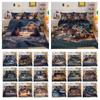 Christmas Printed Bedspreads Twin Size Microfiber Bedding Cover Teens Luxury Design Fashion Duvet Cover Set