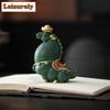 Зеленый Песчаник Привлекающие Богатство Лошади Чайный Питомец Эстетические Чайные Игры Чайная Фигурка Игровые Игрушки Чайная Статуэтка Украшения Принадлежности для Кафе
