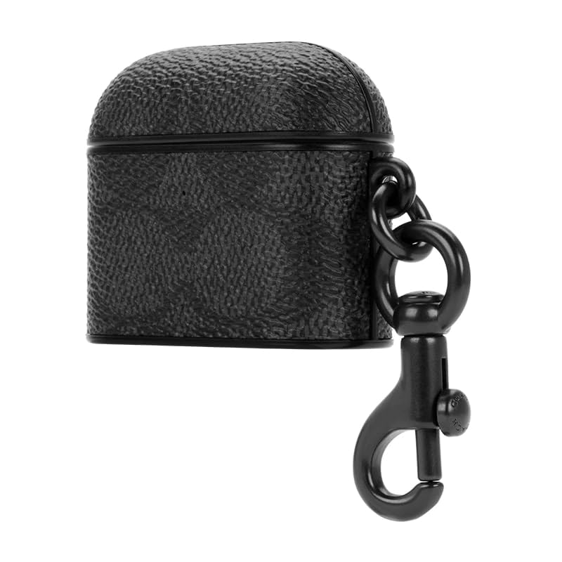 AirPods Кожа Настоящий Coach C [Coach] (3-е поколение) случай, (Фирменный уголь)