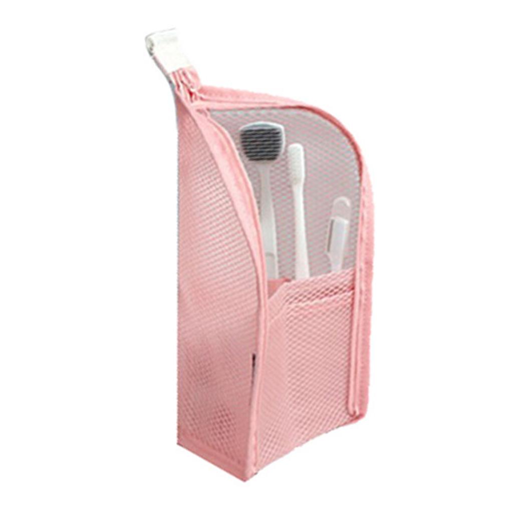 Portable Travel Toiletry Bag with Mesh Compartment for Bathroom Storage and Organization