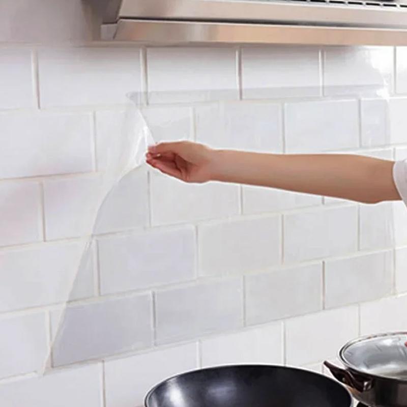 High Temperature and Oil Resistant Stickers Home Stove Tile Wall Stickers Kitchen Wallpaper Oil Paper Fume Stickers