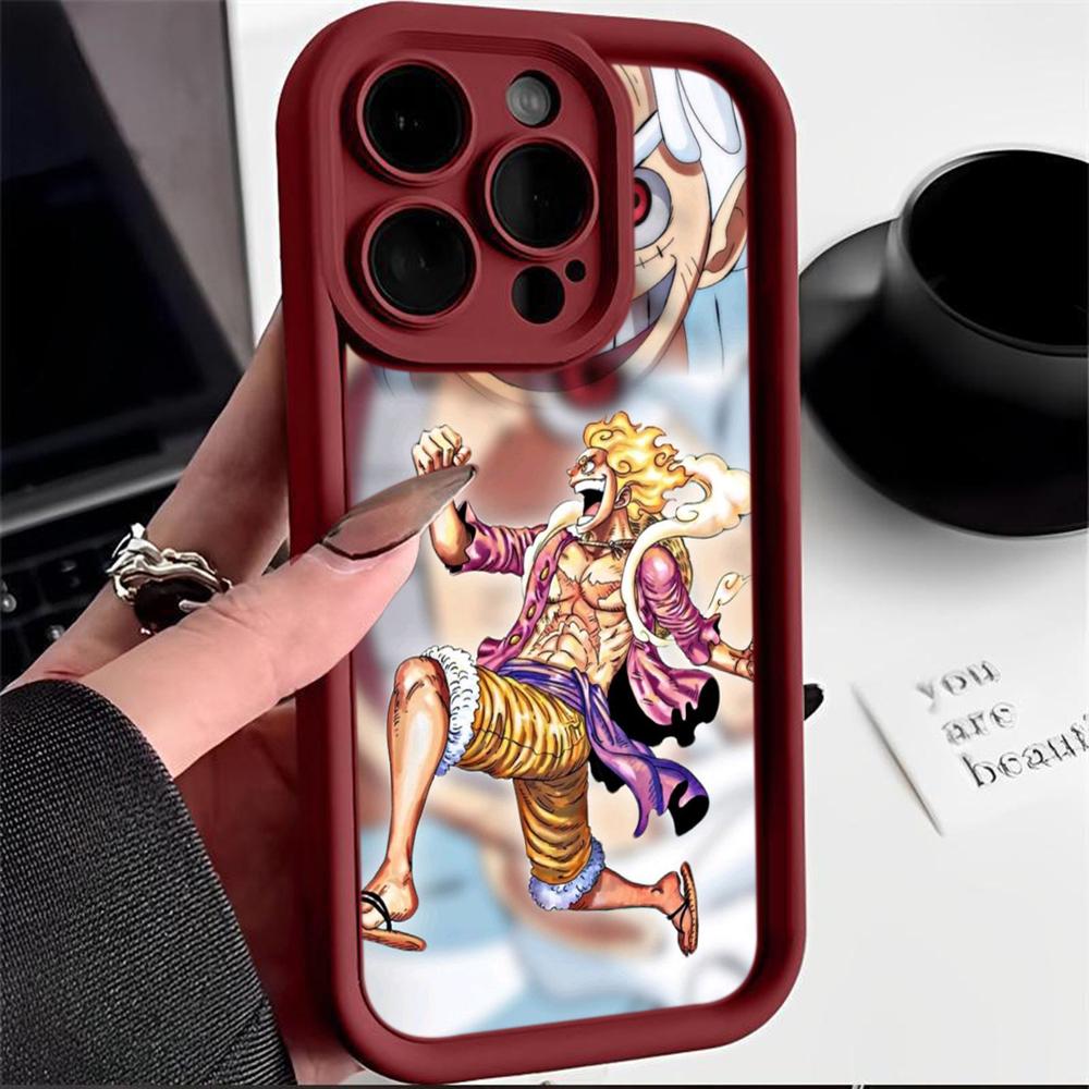 Ae92 One Piece Luffy Gear 5 Защитные чехлы для телефонов для iPhone 13 14 15 Pro Max XR infinix Hot 40i 30i Tecno Camon 30 20 Pro Angel Eyes Задняя крышка из ТПУ