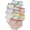 7Pcs Women's Panties Soft Cotton Lovely Girls Briefs Underwear Week Days Panties for Women