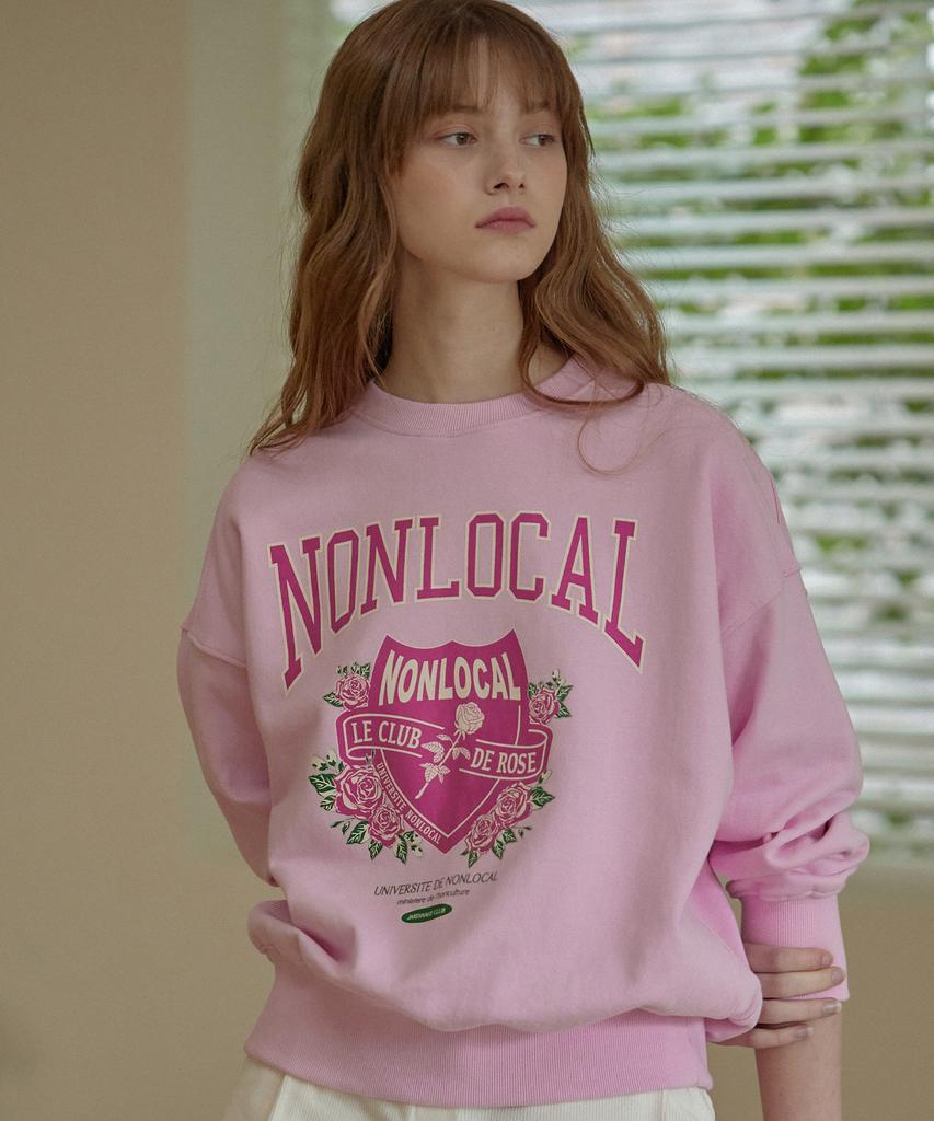 Свитшот NONLOCAL Rose Club - Розовый