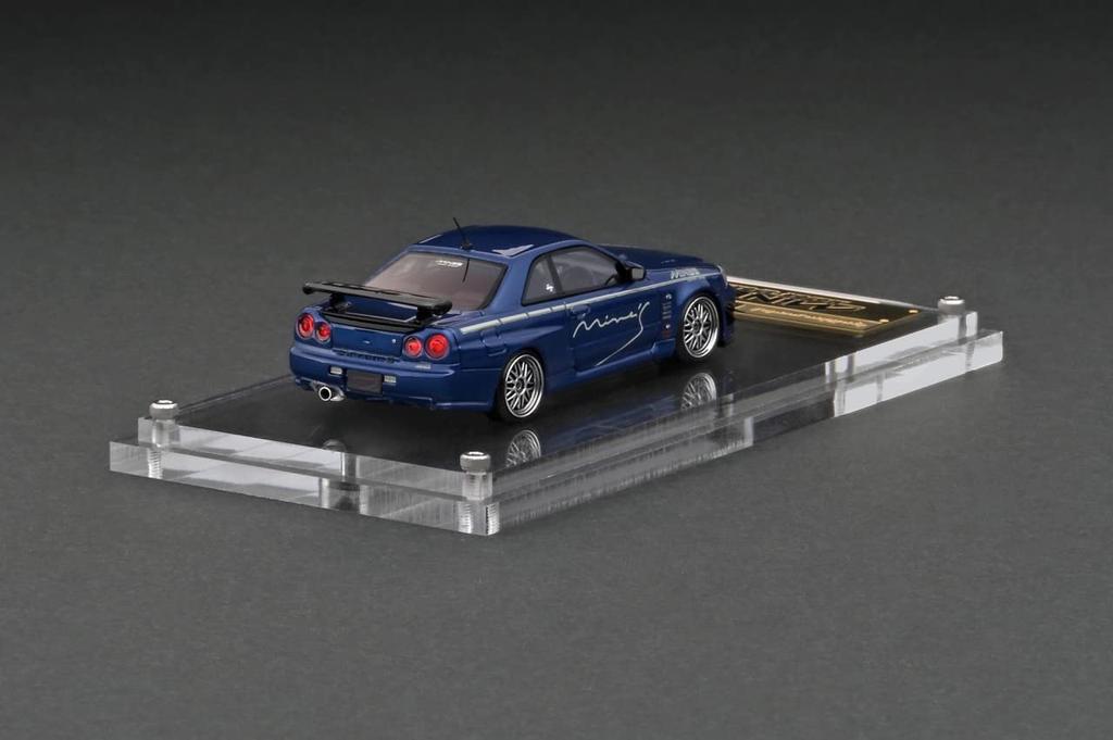 Модельignition Масштаб Nissan Skyline Цвет Bayside Blue IG2938 1/64 GT-R Mine's (Р34) (Готовый продукт)