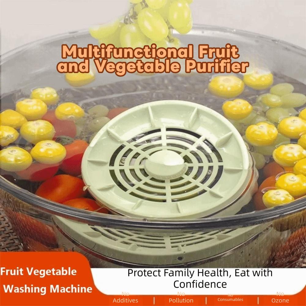Waterproof Fruit Vegetable Washing Machine Automatic Rotation Food Purifier Home Cleaning