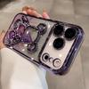 Милый чехол с гальваническим покрытием и жидким песком с мишкой для iPhone 17 16 15 14 13 12 11 Pro Max Plus Air Роскошный блестящий чехол с защитой камеры