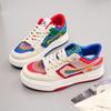 Fashion Mix Color Platform Sneakers Women Fashion Lace Up Thick Bottom Casual Board Shoes for Woman 2024 Autumn Non-Slip Vulcanize Shoes