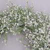 40СМ Белый Венок из Гипсофилы Фермерский Декор для Входной Двери Дома Офиса Внутренний Наружный Декор Лоза Гирлянда Подвесная Гирлянда