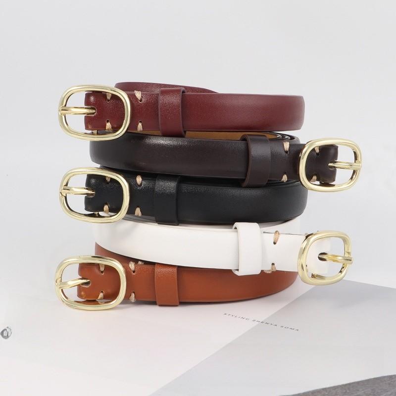 Ladies Style Vintage Jeans Belt Pu Material With Metal Pin Buckle For Use Daily