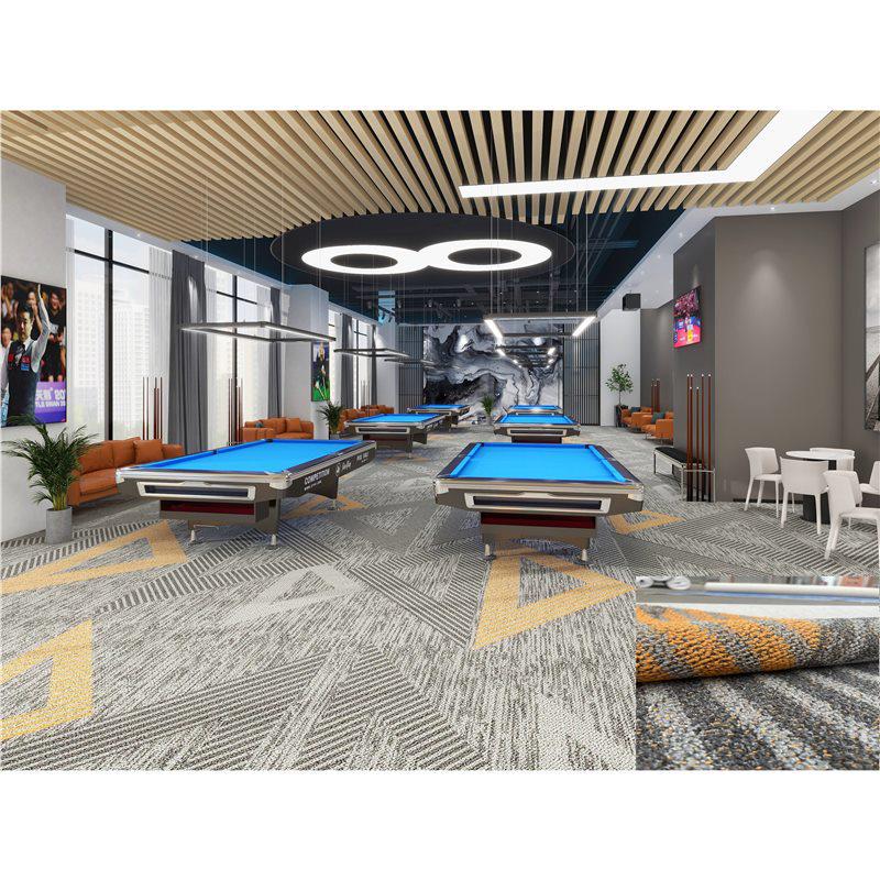 Luxury Fireproof Nylon Billiard Hall Carpet for Hotels - Large Area Print Mat