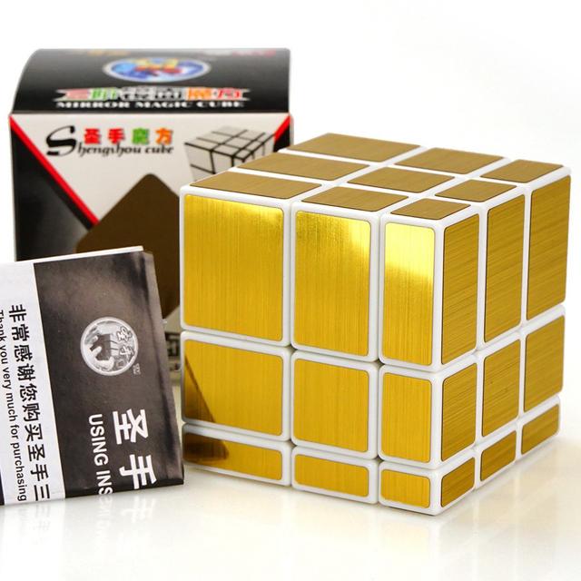 Зеркальные блоки Shengshou с литым покрытием 3x3x3 Magic Cube Speed Puzzle Cubes Развивающие игрушки для детей