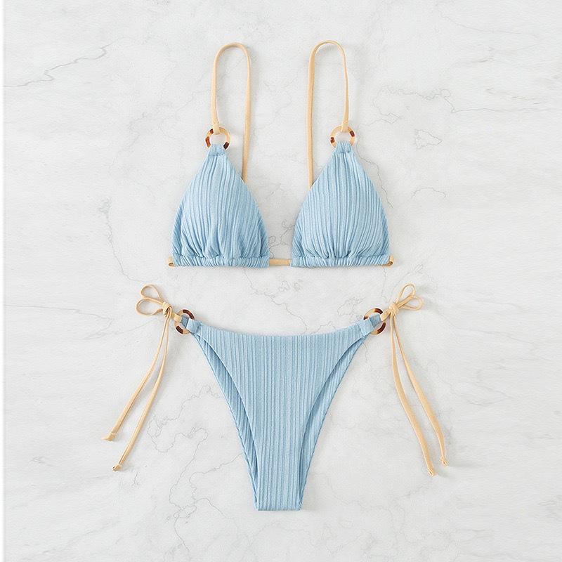 European & American Women's Sexy Lace-Up Bikini - Hot-Selling Two-Piece Swimwear for Beach Vacation