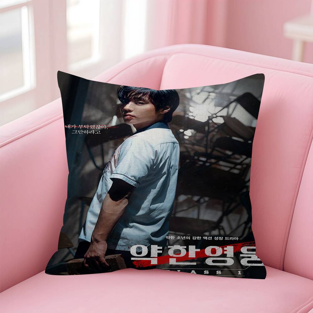 Korean Tv Series W-Weak Hero Class 1 2 Office Cushion Pillowcase Car Cushion Cover45X45Cm Lumbar Pillowcase Sofa Pillowcover