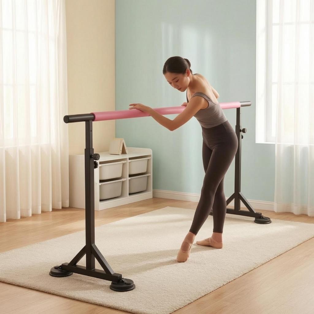 Ballet Barre with Suction Cups Sturdy Freestanding Dance for Children