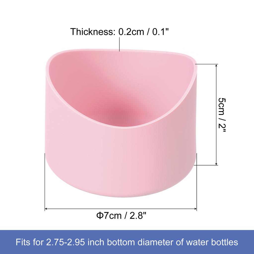 2pcs Protective Silicone Boot Sleeve for 12-24 oz Water Bottle Bottom Silicone Anti-Slip Sleeve Cover Irregular Shape Cup