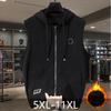 Мода Осень Зима Большой Размер 5XL-11XL Оверсайз Теплый Жилет Без Рукавов Мужской Верхняя Одежда Толстый На Искусственном Флисе Мужская Куртка С Капюшоном