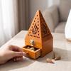 Red Pyramid Incense Burner 3.66x6.69in Desktop Incense Holder Compact Incense Burner  Study Room