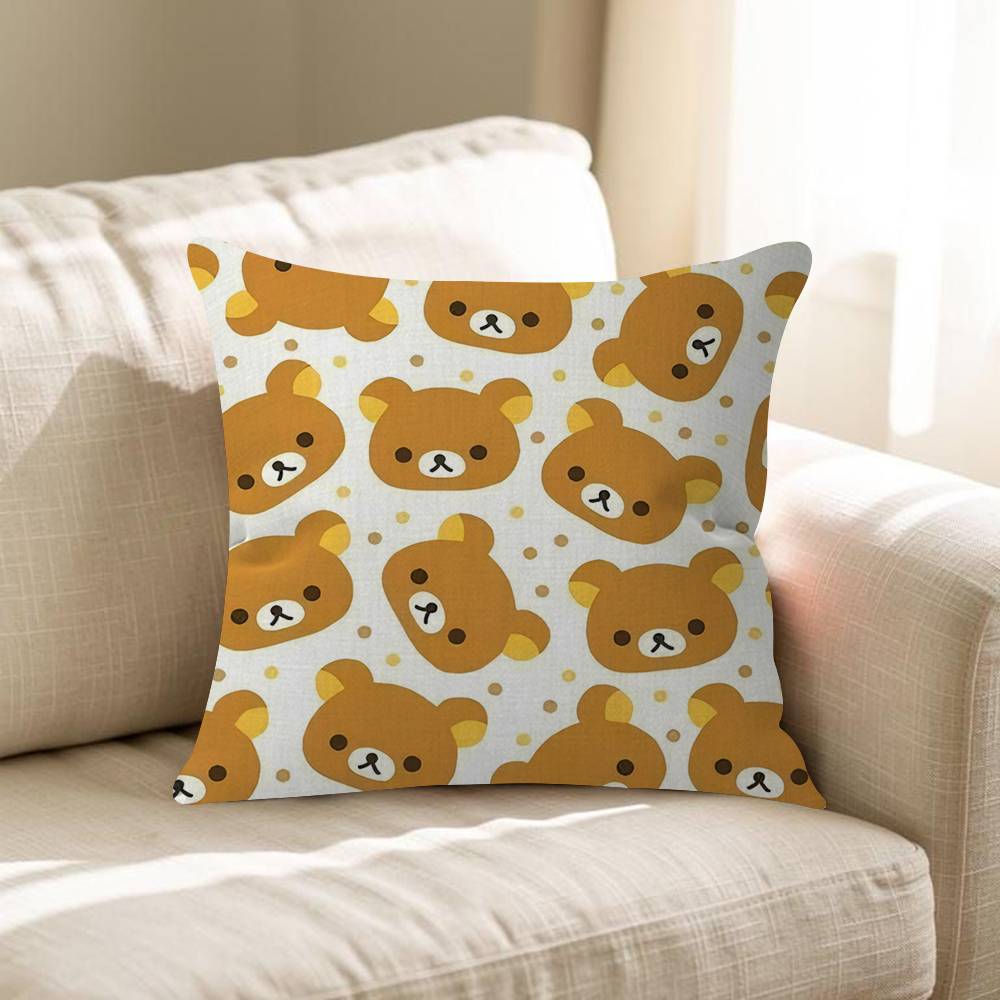 Cartoon Bear Claw Cute Rilakkuma Personalized Picture Text Home Decorative Pillows Household Gifts 45x45cm