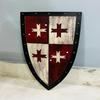 Ручной работы Деревянный Тамплиерский Щит Средневековый Рыцарский Щит с Крестом 55,88 см Декор для Дома и Офиса Подарок на День Отца Свадебный Хэллоуин Рождественский Подарок