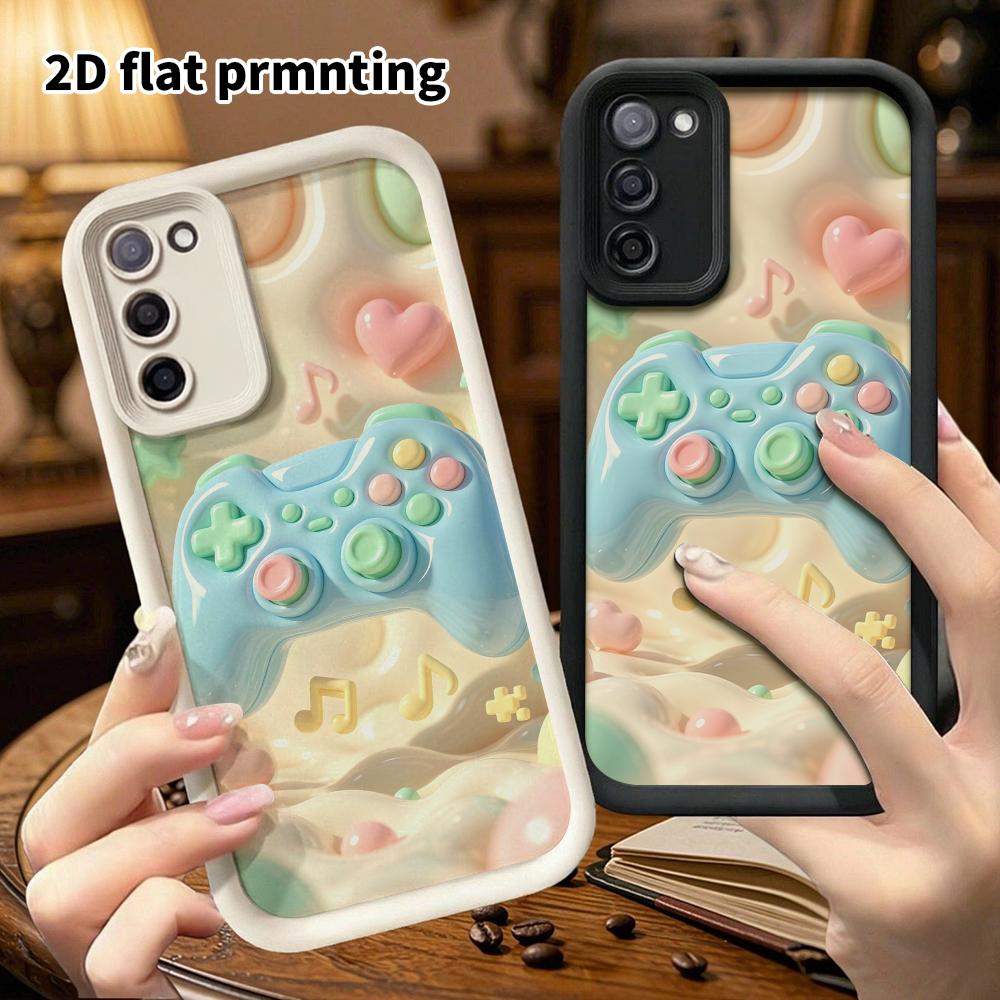 Phone case: 2D flat, compatible with Samsung Galaxy A34 A35 M05 M06 S20 S22 S21 FE Plus 5G protective case, game controller style, perfect Christmas a