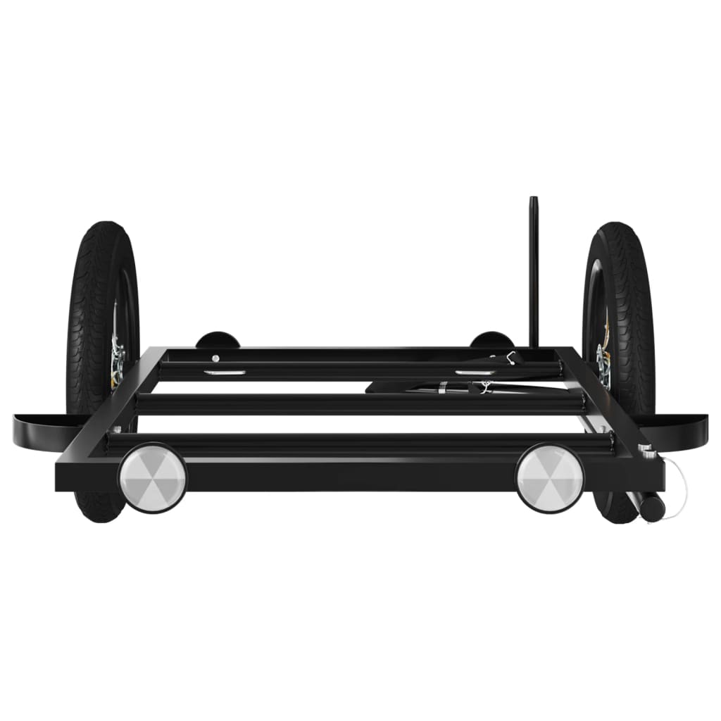 Bicycle Trailer Black 122 x 53 x 28 cm Iron