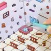 Мультфильм Детство Вилла DIY Пейзаж Наклейка Карманный домик Сцена Игровые наклейки Рождественский подарок для детей