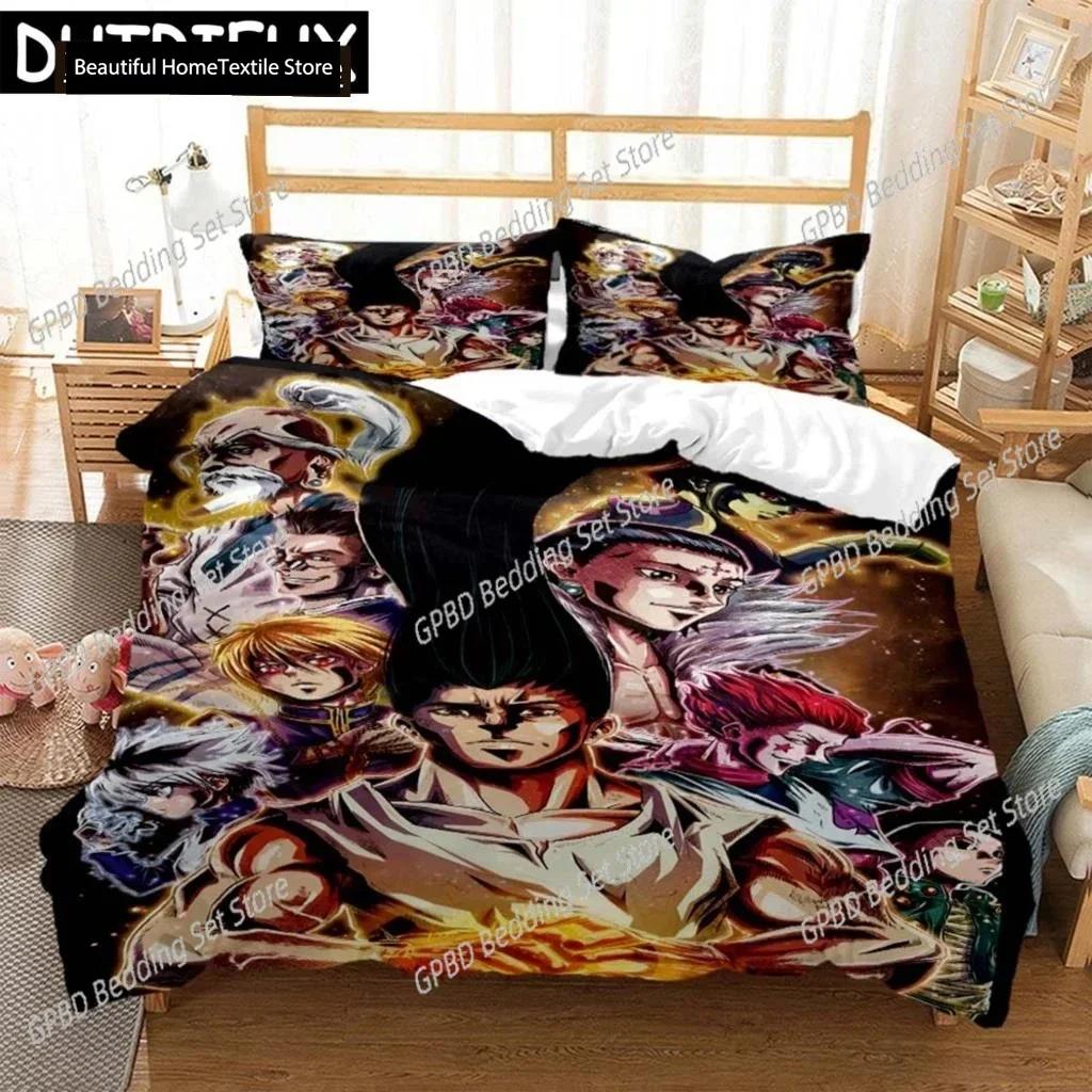 Luxury New 3D Print HUNTER×HUNTER Digital Print Polyester Bedding Sets Boys Covers Duvet Cover Set For Teens Bedding Set