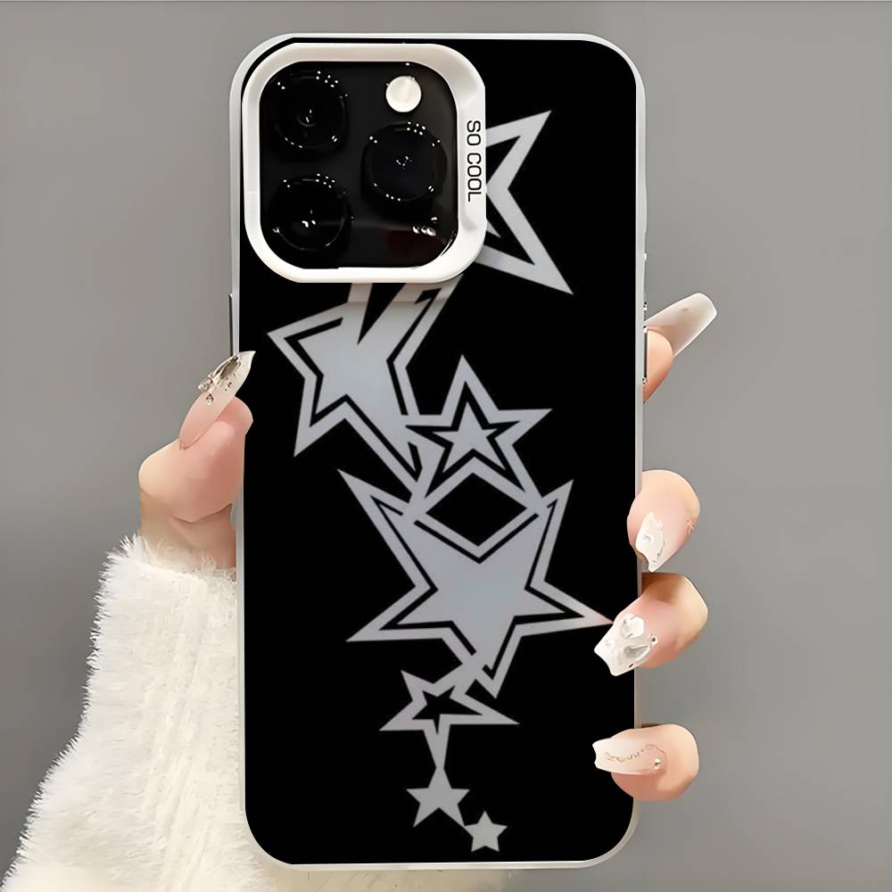 Милый корейский Ins Y2k Звезда Чехол для телефона Чехол для iPhone 14 16 15 11 12 13 Pro Max Mini Plus Ударопрочный чехол