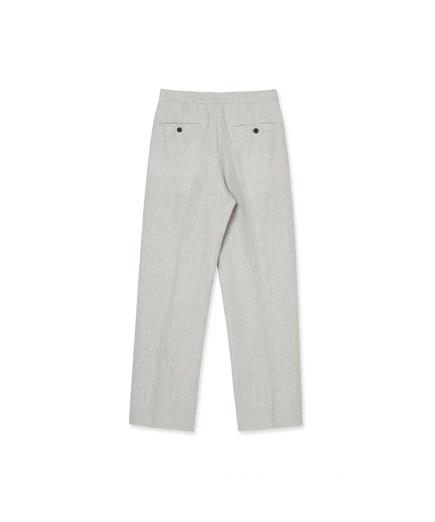 IOLO Relax Linen Double-Pleat Pants_Oatmeal