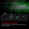 12 24V Green LED Dual USB Charger Voltmeter Cigar Lighter Power Outlet 4 Hole Panel Switch