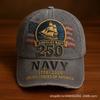 PODD digital print baseball cap, U.S. Navy anniversary hat, printed baseball cap, sun hat