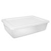 2 Pack Stackable Clear Plastic Storage Bins with Snap Lid Ideal Home Office Organization and Lightweight Storage