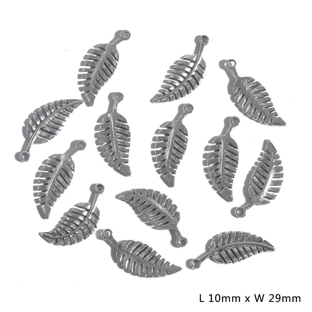 10-50pcs 10 Styles Metal Zinc Alloy Leaves Charms Fit Jewelry Pendant Charms Makings