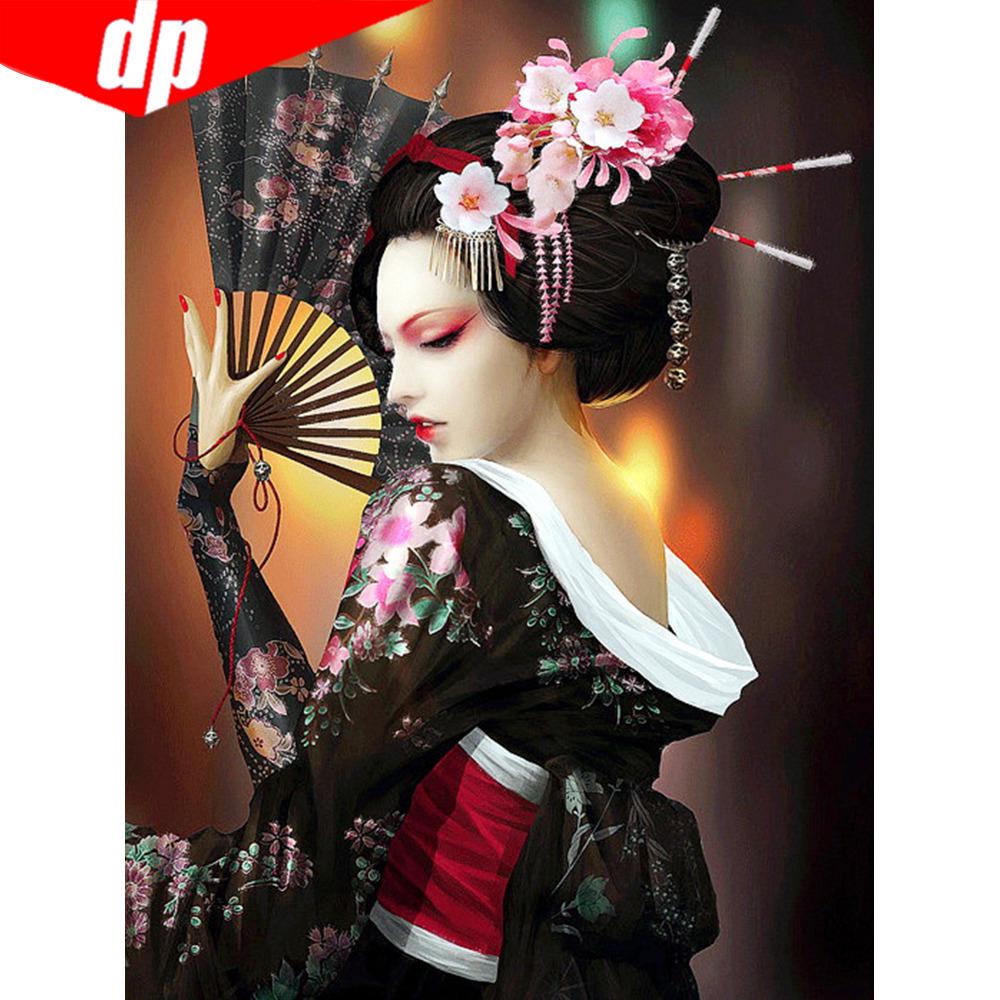 Diamond Painting Portrait Cross Stitch Full Round 5D Diamond Embroidery Woman Rhinestone