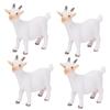 4pcs Goat Figurines Set Farm Animals Simulated Goat Model Toy Birthday Gift Decoration for Children