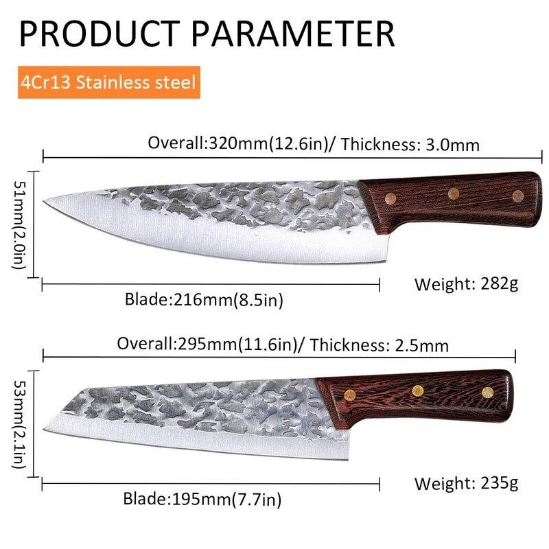 Forged Stainless Steel Kitchen Knife Boning Knife for Cutting Vegetables and Meat Fillet Knife Butchering and Peeling Knife