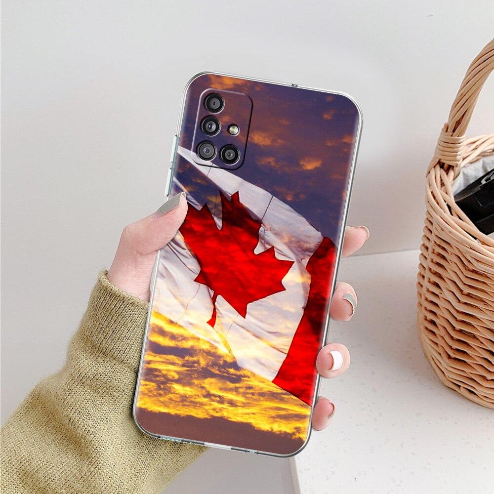 Канада Канадский Флаг CA Лист Чехол для Телефона Для Samsung Galaxy A51 A71 A21S A12 A11 A31 A41 A52 A32 5G A72 A01 A02S Прозрачная Мягкая Обложка