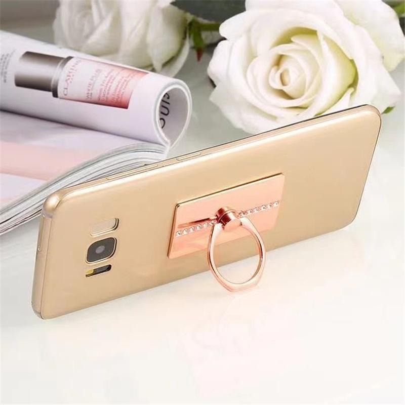 Роскошный металлический держатель-кольцо для телефона с бриллиантами, вращающийся на 540°, универсальная клейкая липкая подставка-кольцо для телефонов, стильный мобильный держатель и подставка