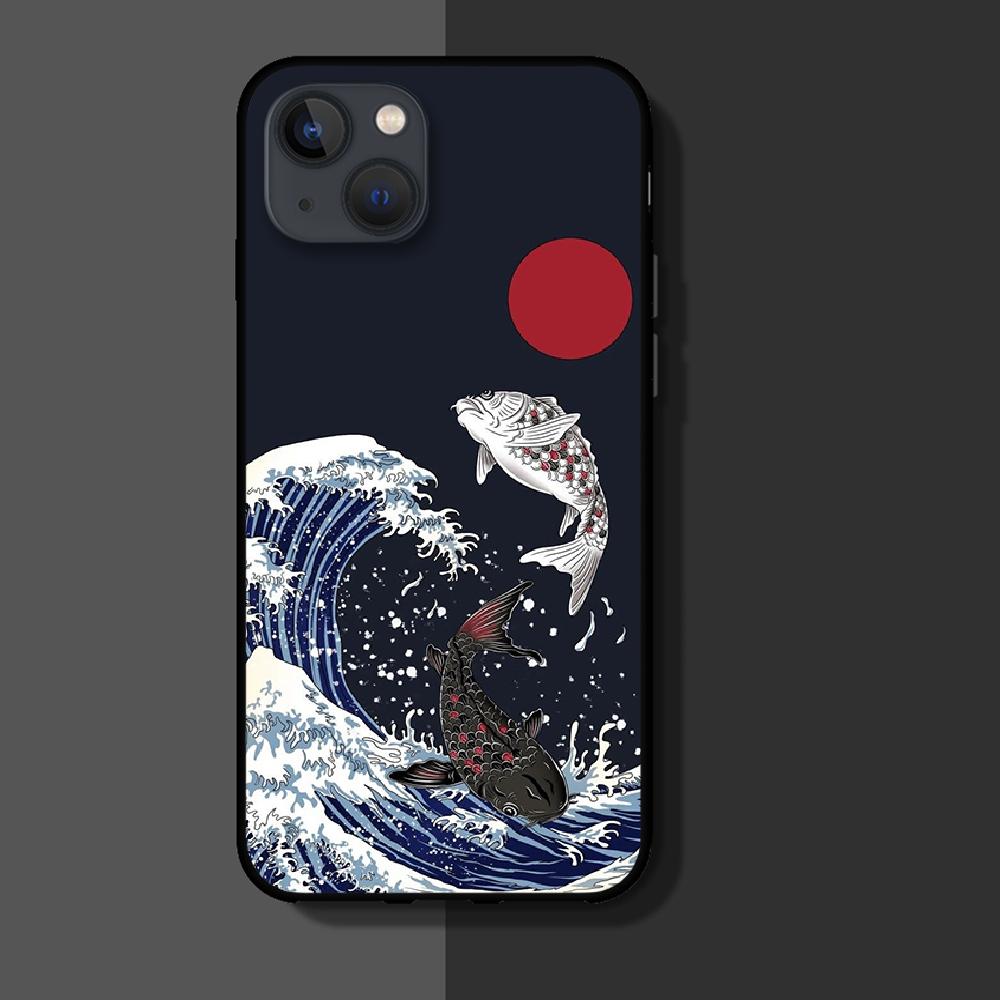 Чехол для телефона в японском стиле Ukiyo-e Art для iPhone Xiaomi Mi Samsung Galaxy Redmi Note AS 11 12 13 14 15 22 23 24 5G Pro Plus Max Fe Ultra