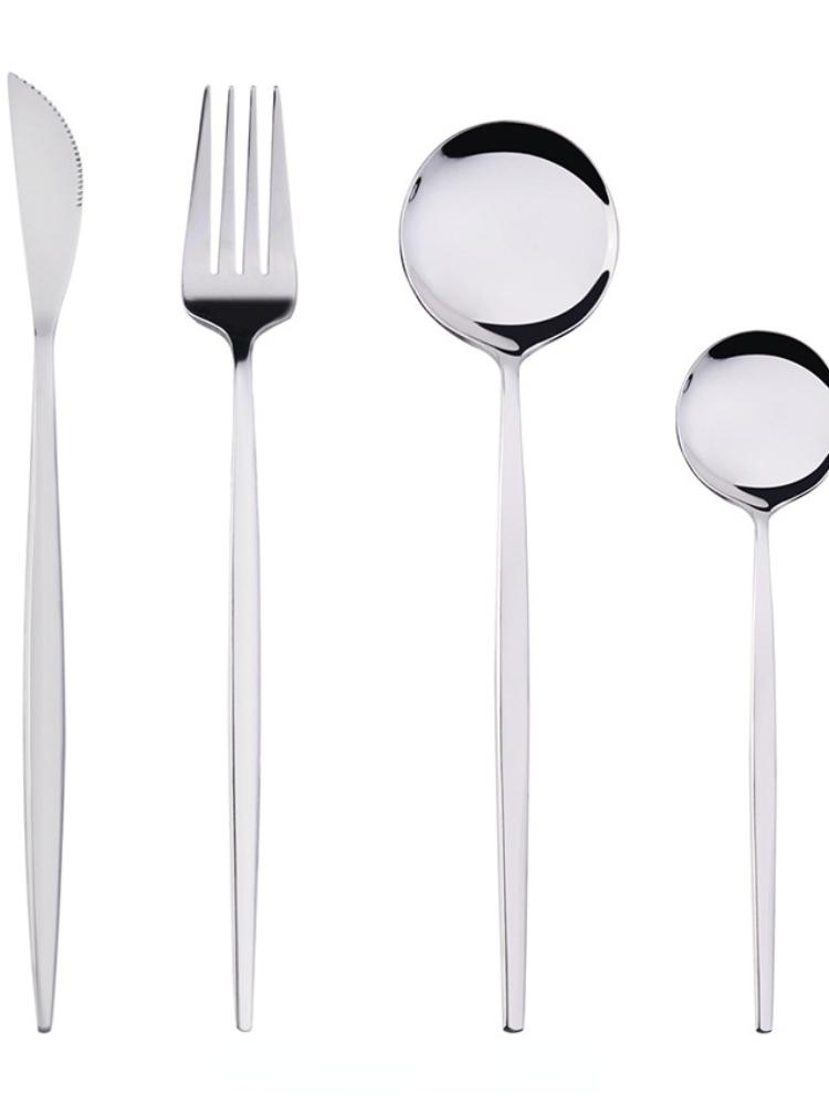 4 шт./набор столовых приборов из черного золота 18/10 нержавеющая сталь столовая посуда ложка дропшиппинг столовое серебро столовые приборы столовый нож вилка