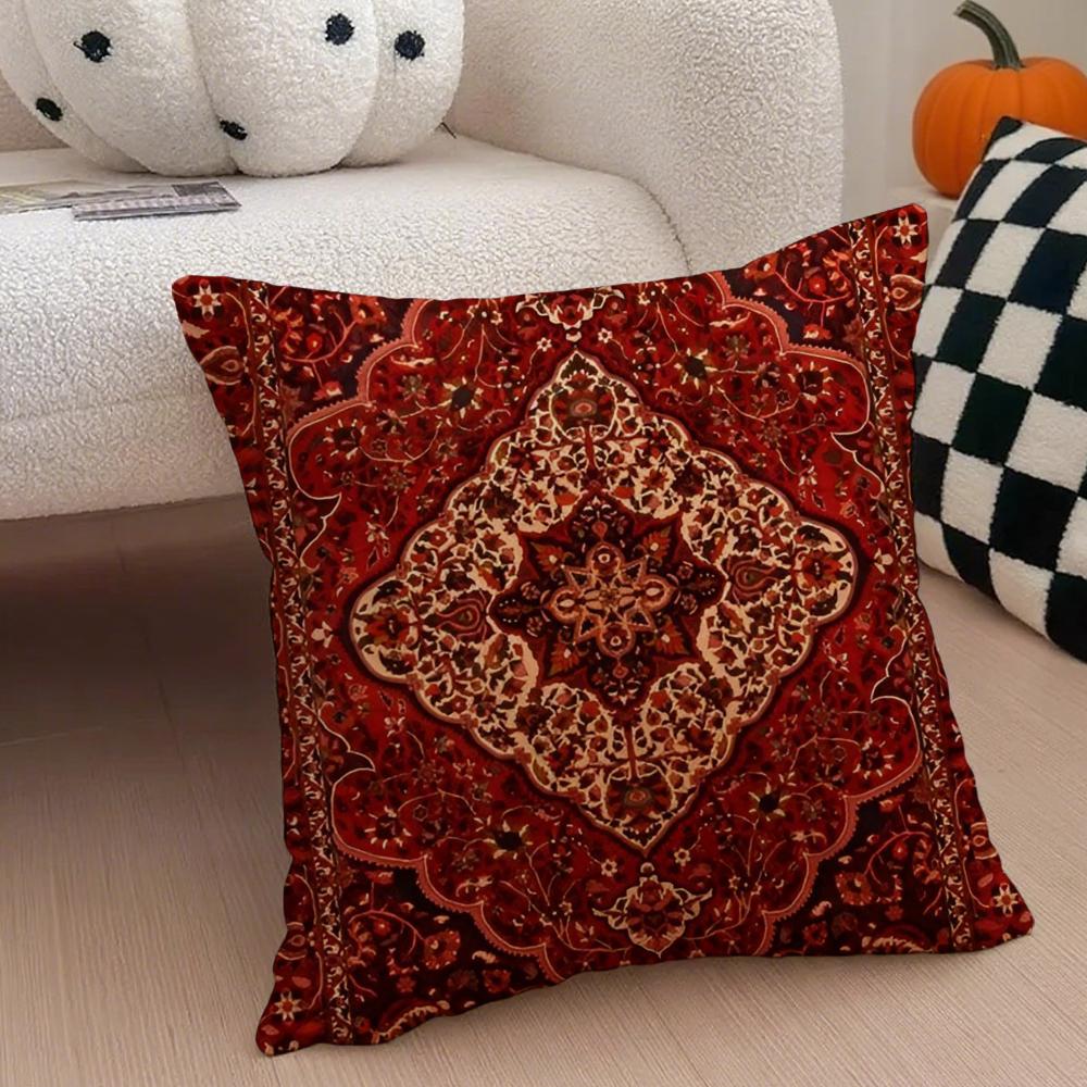 Vintage Turkish Kilim Navaho Tribal Textile Art Cushion Cover Throw Pillow Cover Hidden Button Durable Polyester Chair Cushion